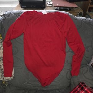 Spirit Bright Red Long Sleeve Kids Bodysuit